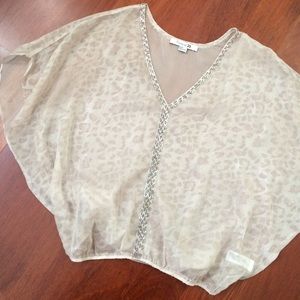Sheer Beaded Top NWOT