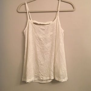 Zara white tank with braided open back