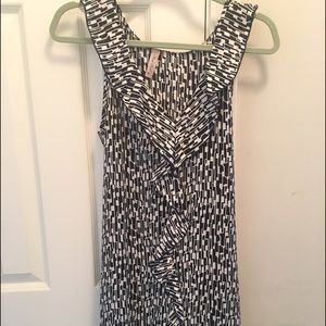 Black and white satin shift