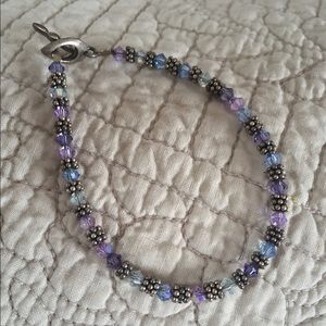 Swarovski Sterling silver purple blue bracelet new