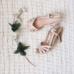 Aldo Cream Strappy Low Heel