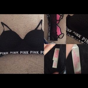 Black "Pink" Bra
