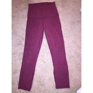 Red lululemon leggings cropped