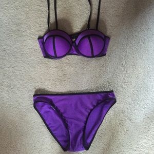 trendy purple bikini