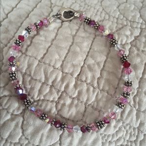 Swarovski Crystal Sterling silver pink bracelet