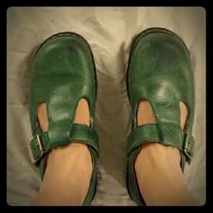 Women's Green Dr. Martens Mary Janes