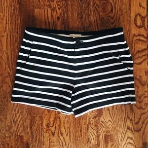 GAP Black & White Striped Shorts