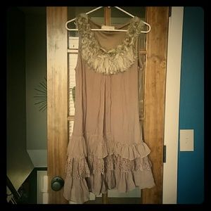 Sand colored country dress