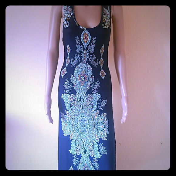 Bohemian pattern maxi dress