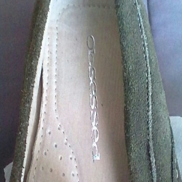 OBSESSED SUEDE LOAFERS GREEN GOLD HARDWARE 11MENS - Picture 4 of 4