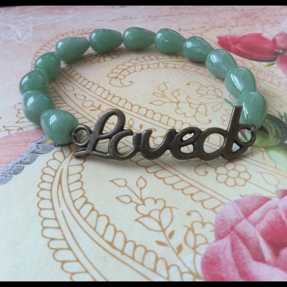 Jade glass bracelet