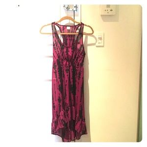 LIKE NEW Sheer Purple & Black Dress