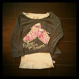 Girls Long Sleeve Layered Top