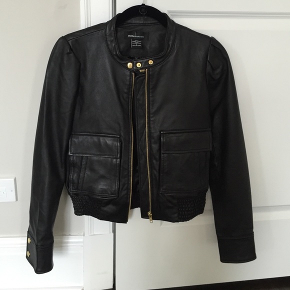 Black leather jacket