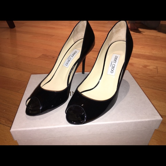 Jimmy Choo peep toe pumps