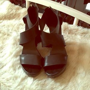 DVF Black Opal Wedges