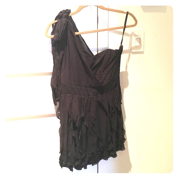 One Shoulder Dark Grey French Connection Dress