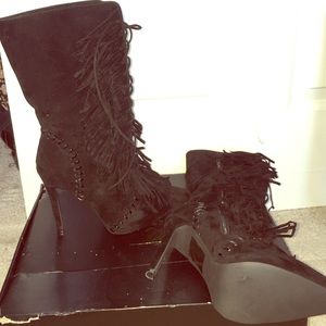 All black 4.5in. heels