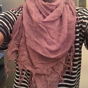 Italian Purple Cotton Scarf