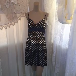 Black and Gold Polka Dot Dress