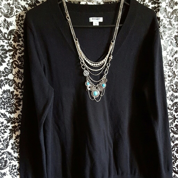 Black V-Neck Sweater