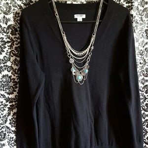 Black V-Neck Sweater