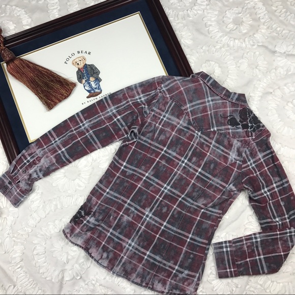 Maurices distressed Flannel Shirt - Picture 2 of 8