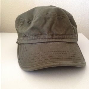 Olive green distressed cadet hat