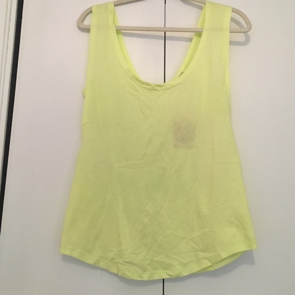 Lime Green Zara Tank with Cutouts
