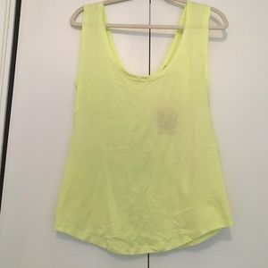Lime Green Zara Tank with Cutouts