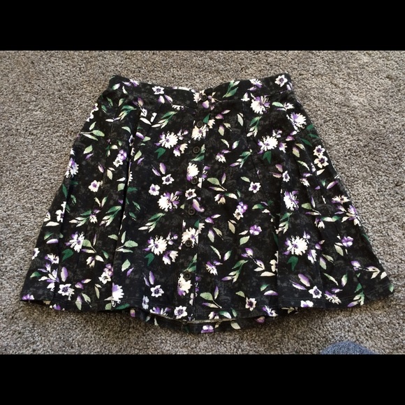 American Eagle Button Front Skater Skirt