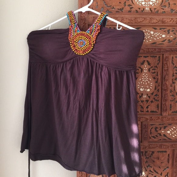 Beaded halter top