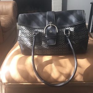 Authentic Black Coach mini monogram purse.