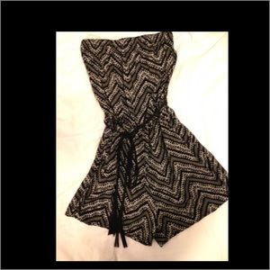 Black and White Tribal Print Romper