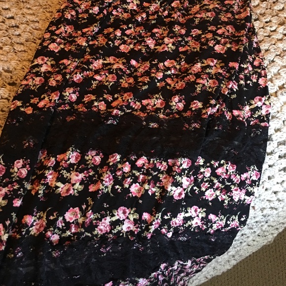 Floral long maxi skirt