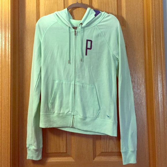 Victoria's Secret pink mint colored zip up