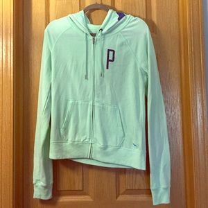 Victoria's Secret pink mint colored zip up