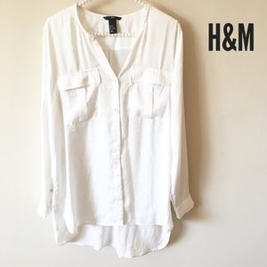 🆕 NWOT H&M Dressy White Button Down