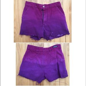 High waisted dip dye jean shorts