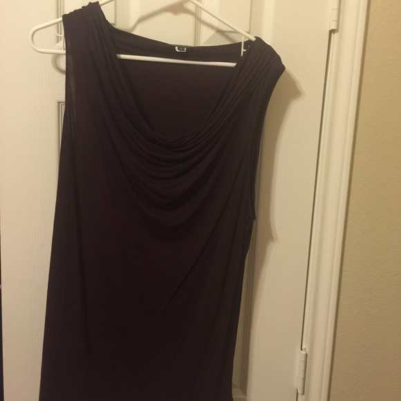 Purple scoop neck top