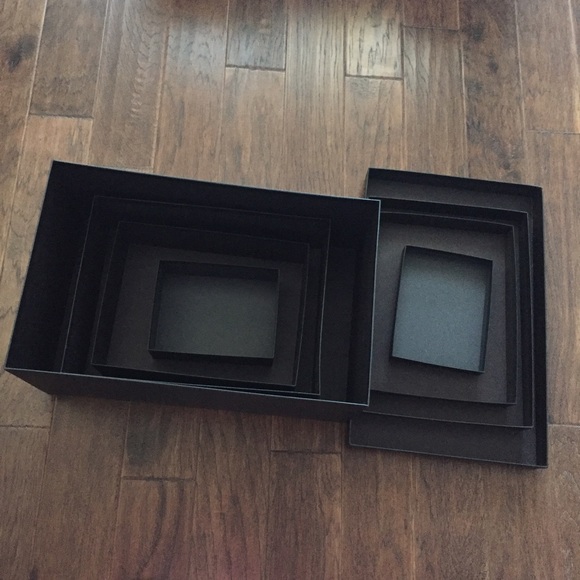 Four Black Storage Boxes Set - Picture 2 of 4
