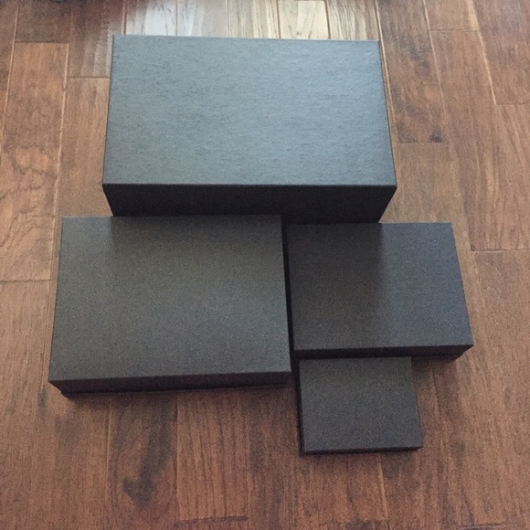 Four Black Storage Boxes Set - Picture 3 of 4