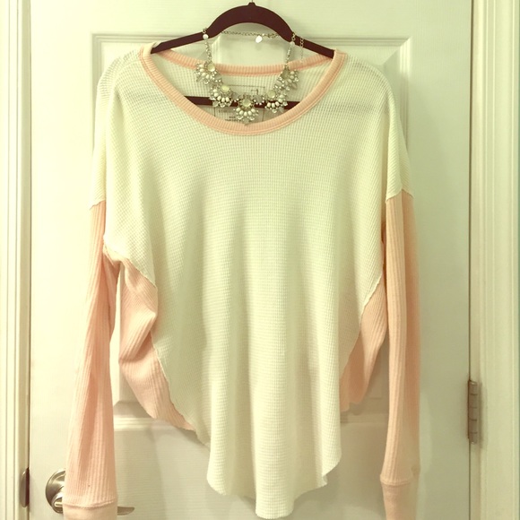 We the free pink and white top