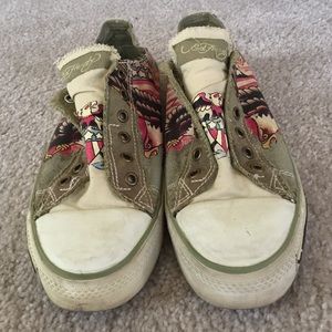 Ed Hardy Distressed Sneakers