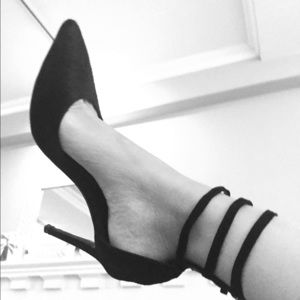 Reiss triple strap high high heels