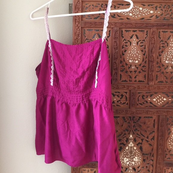 Silky empire waisted flowing tank top