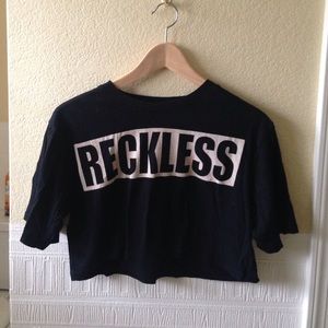 Black Reckless Crop Top