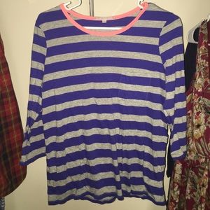 Long sleeved striped shirt