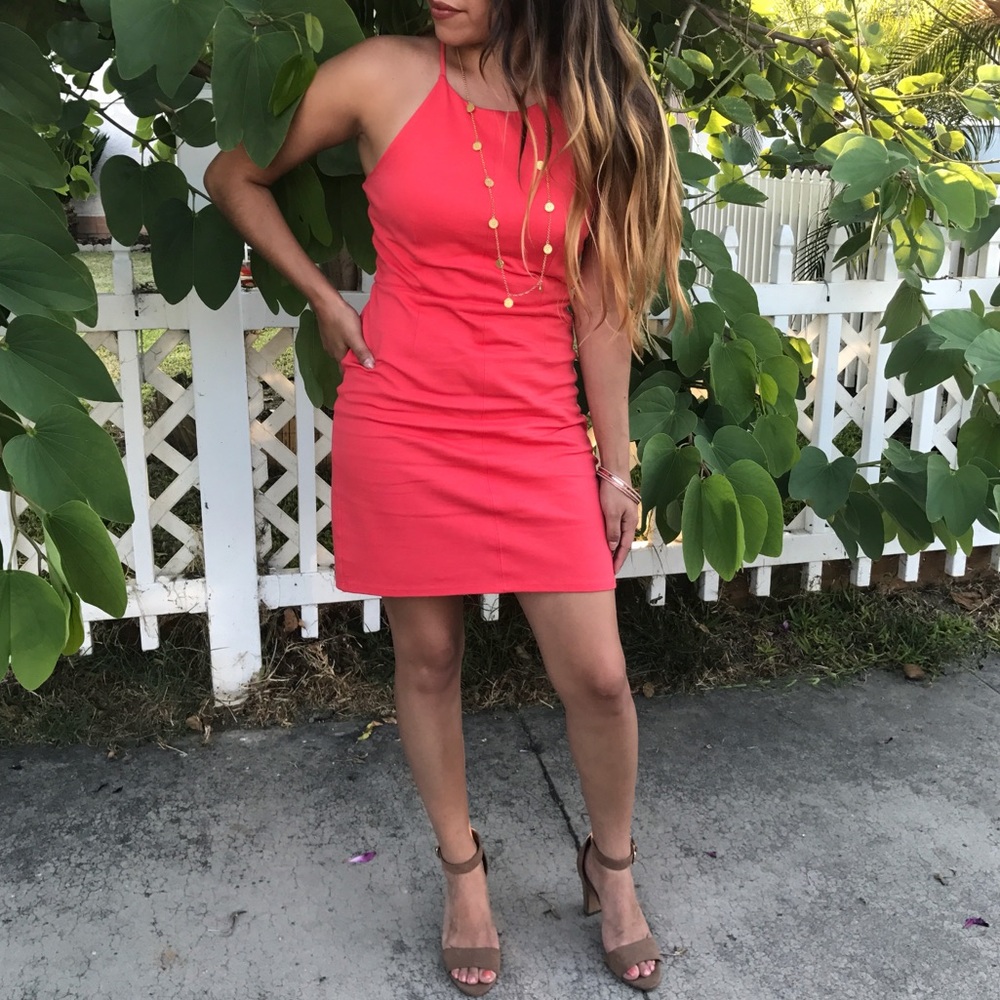 Salmon-Colored Dress