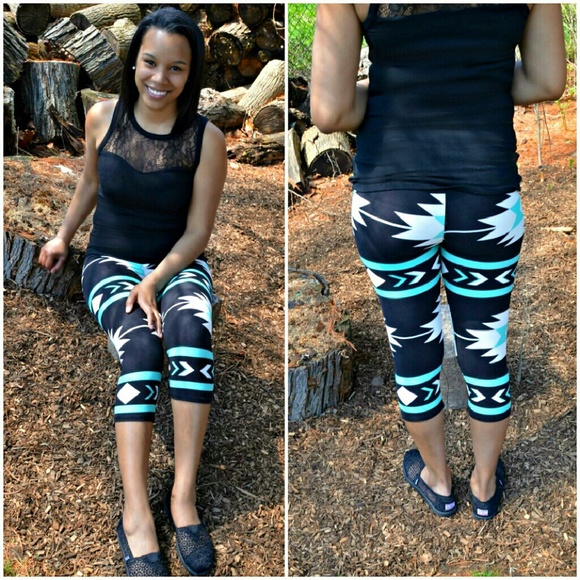 Mint Aztec Leggings